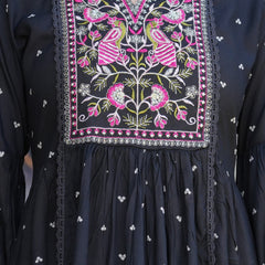Noir Heritage Embroidered Cotton Kurta Pant Set with Dupatta