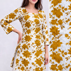 Sunflare Bloom Square-Neck Cotton Floral Top