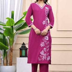 Elegant Green Embroidered Kurta Set for Women