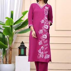 Elegant Green Embroidered Kurta Set for Women