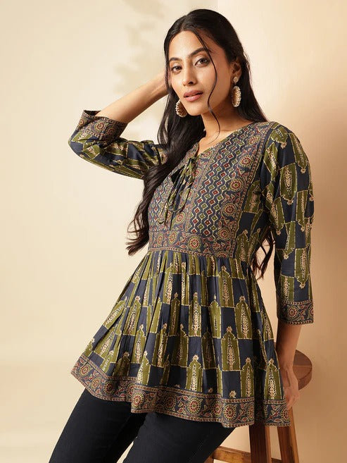Ethnic Printed Cotton Kurti