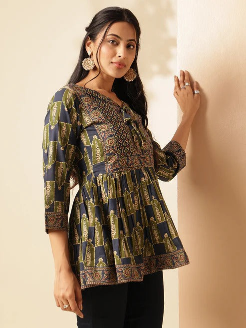 Ethnic Printed Cotton Kurti