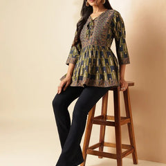 Ethnic Printed Cotton Kurti