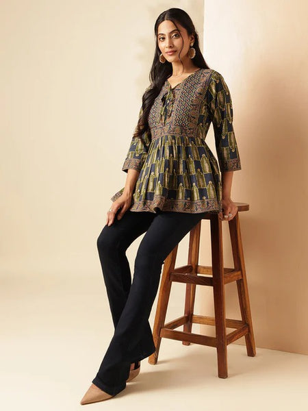 Ethnic Printed Cotton Kurti