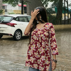 Women Premium Printed Cotton Kurtis